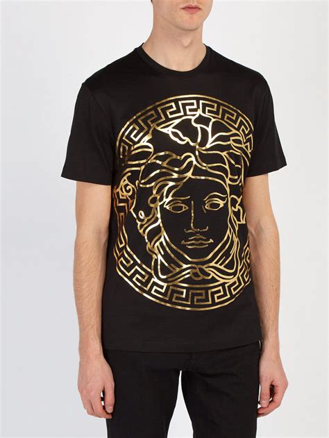 versace shirt gold|Versace collection men shirt black.